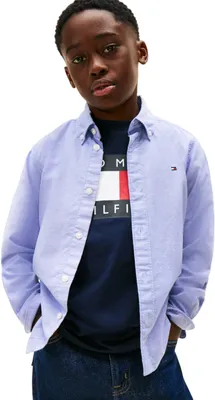 Zdjęcie produktu dla Koszulka Oxford dla chłopców Tommy Hilfiger, wykonana z bawełny z dodatkiem Elasthanu, kolor niebieski (Majesty Blue)