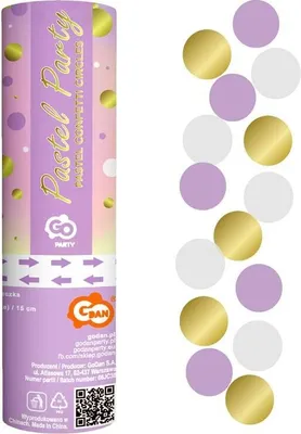 Zdjęcie produktu dla Godan confetti cannon purple white gold
