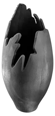 Image de Gilde Vase, "Vulkano Flame", Aluminium, anthrazitfarben, VE 1, L. 17 cm, B. 17 cm, H. 33 cm 69324 4063387693247