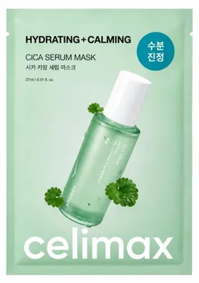Productafbeelding van celimax Cica Kalmerende Serum Masker, 1 stuk - kalmerend masker met serum