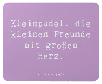 Produktbild von Mr. & Mrs. Panda Mousepad Spruch Kleinpudel Liebe - Lavendeltraum - Geschenk, Mauspad, Hund, computer, liebevolle Hunde, Mouse Pad, Vierbeiner, mousematte, liebevoller