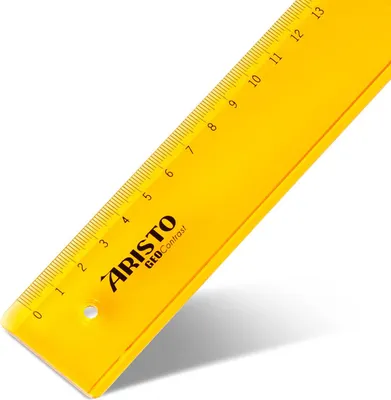 Produktbild von Aristo Contrast Lineal 20 cm orange transparent, mm-Teilung