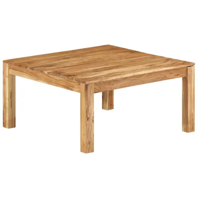 Image de The Living Store Table basse 80x80x40 cm en bois massif d'acacia
