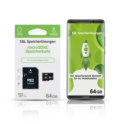 Produktbild von microSD Speicherkarte für Huawei Mate 10 Pro - Speicherkapazität: 64 GB