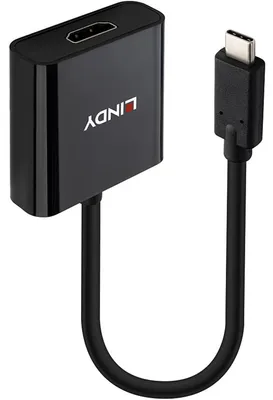 Obrázek produktu pro Lindy 43438, 0,15 m, USB typu C, HDMI, Samec, Samice, Přímý