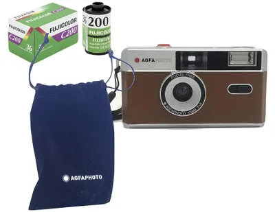 Image de Kit d'appareil photo argentique 35 mm AgfaPhoto (pellicule couleur + batterie)
