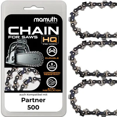 Obrázok produktu pre 3 reťaze na pílu, reťazová píla 45 cm, 1,5 mm, 0,325", 72 článkov, vhodné pre modely Partner 500