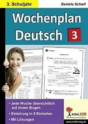 Obrázok produktu pre Wochenplan Deutsch 3. Schuljahr