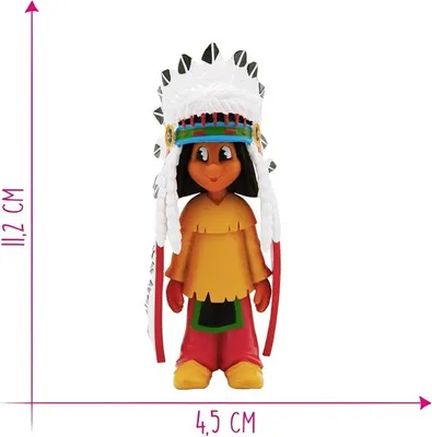 Imagen del producto de Bullyland 43364 - Figura de juego de Yakari, el indio, con adornos de plumas removibles, aproximadamente 10,9 cm, con gran detalle, ideal como pequeño regalo para niños a partir de 3 años