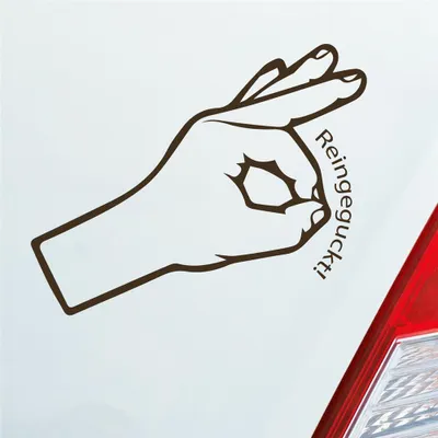 Produktbild von Auto Aufkleber Reingeguckt! 16x10 cm Braun Sticker Heckscheibenaufkleber