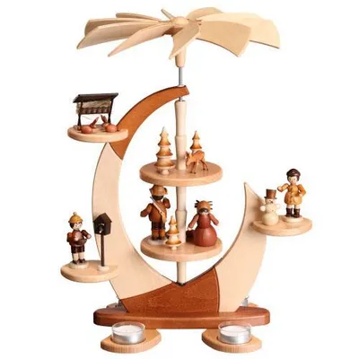 Imagen del producto de Pirámide decorativa sin velas, dimensiones 43x33x27 cm, nueva
