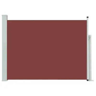 Image de vidaXL Marquise latérale extensible 120×500 cm Marron