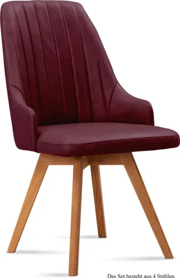 Produktbild von Esszimmerstuhl (4er-Set) Domka 52x91x60 Eiche geölt/Marsala