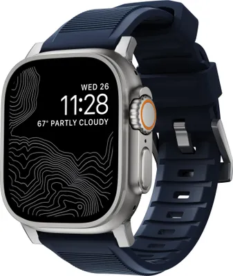 Zdjęcie produktu dla Nomad NM01296485, Band, Smartwatch, Niebieski, Apple, Watch 49mm, 46mm, 45mm, 44mm, and 42mm (Ultra 1-3, Series 1-11, and SE), Guma