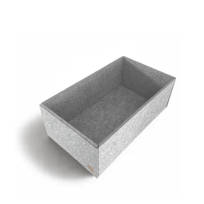 Produktbild von Aufbewahrungsbox CLEAN Filz 30 x 15 x 15 cm ohne Deckel in hellgrau meliert