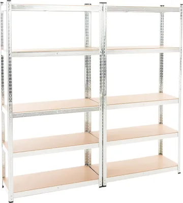 Immagine prodotto di CLP Set di 2 scaffali G 90x40x180 cm, argento