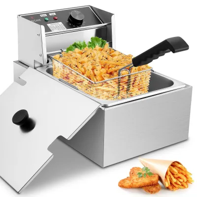 Imagen del producto de Freidora eléctrica - Capacidad: 6 litros - Potencia: 2500 W - Acero inoxidable