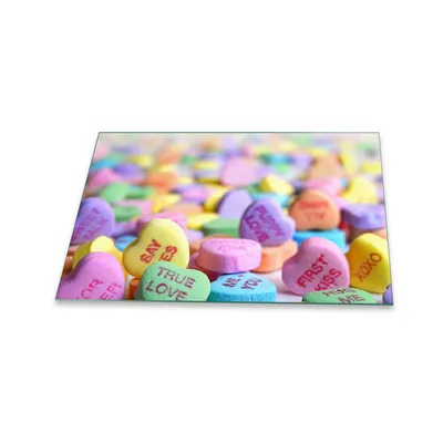 Produktbild von Herdabdeckplatte Glaskeramik 80x52 Mit Spruch Bunt Abdeckung Glas Spritzschutz Deko