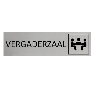 Produktbild von CombiCraft Aluminium Türschild mit Vergaderzaal  165x45mm