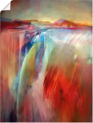 Produktbild von ARTland Poster Das Dorf am Wasserfall Größe: 45x60 cm