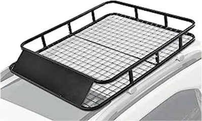 Produktbild von GOPLUS Universaler Dachträger, 122x102x15cm Gepäckträger aus Metall, Dachgepäckträger, Wetterfest, mit 75 kg Belastbar, für Auto SUV & mehr, Schwarz