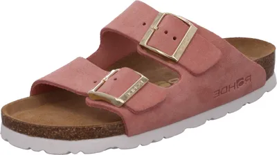 Produktbild von Rohde Damen Pantolette Velours Leder zwei Schnallen Komfortweite Alba 5590, Größe:40 EU, Farbe:Pink