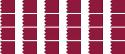 Produktbild von Mini Aufkleber Set - Pack glatt - 33x20mm - selbstklebender Sticker - Qatar - Flagge / Banner / Standarte fürs Auto, Büro, zu Hause und die Schule - 24 Stück