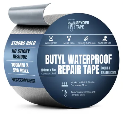 Imagen del producto de Cinta de butilo, 100 mm x 5 m, impermeable, para reparación de techos