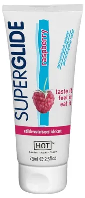 Productafbeelding van HOT Superglide, waterbasis glijmiddel, frambozenaroma, 75 ml