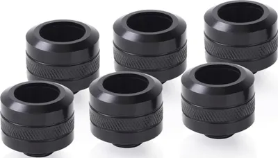 Produktbild von Alphacool 17477, Anpassungssatz, Messing, Schwarz, 1/4", 23 mm, 2,6 cm