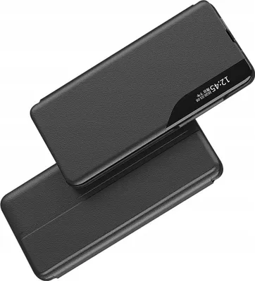 Image de Eco Leather View Case for Samsung Galaxy A14 with Flap Base Black (étui en  pour Samsung Galaxy A14 avec rabat)