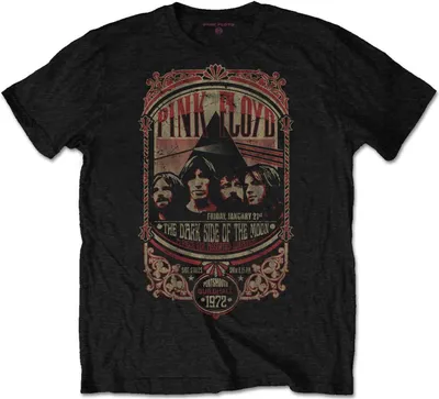 Obrázek produktu pro Pink Floyd - Tričko "Portsmouth 1972" pro muže/dámy Uni RO1348 (L) (Černá)