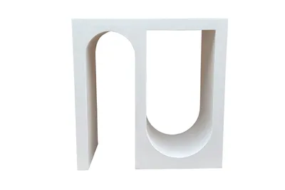Produktbild von SIT Möbel Wandkonsole mit geometrischen Öffnungen | Kalkputz naturweiß | B 78 x T 33 x H 80 cm | 14983-10 | Serie HOLVIK