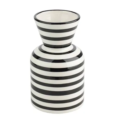 Produktbild von Keramikvase YUZAWA Keramik schwarz, weiss H:20cm Ø12cm