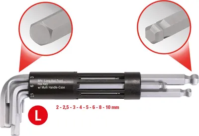 Obrázek produktu pro KS Tools 151.2100 šestihranný klíč Metrický šestihranný klíč ve tvaru L 8 ks