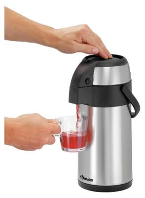 Image de Bartscher 150992 Pichet isotherme Bartscher 3 L noir, argent 3,0 l
