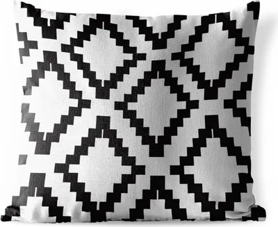 Produktbild von MuchoWow® Outdoor Kissen - Schwarz - Muster - Luxus - 45x45 cm - Wetterfest - Lounge Kissen - Fotokissen - Dekoratives Kissen