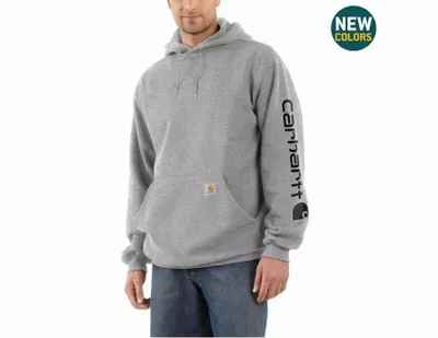 Image de Sweatshirt CARHARTT Sleeve Logo Hooded Gris Chiné T.M - K288-E20-M