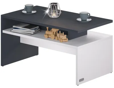 Produktbild von CASARIA Couchtisch mit Stauraum Weiß Anthrazit