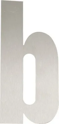 Produktbild von Hausnummer Edelstahl satiniert b" 120 mm"