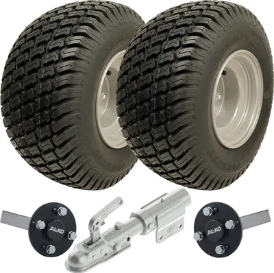 Zdjęcie produktu dla 18x8.50-8 Zestaw do przyczep ATV P332 Koła ALKO Piasta i zwrotnica Zaczep obrotowy 750 kg