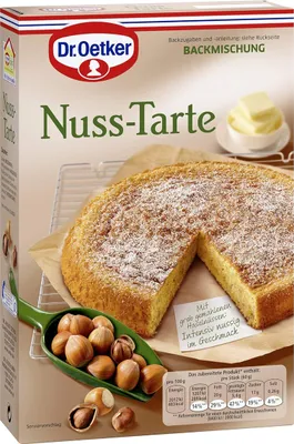 Produktbild von Dr. Oetker Backmischung Nuss Tarte saftiger Kuchengenuss 380g
