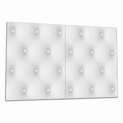 Produktbild von Wallario Herdabdeckplatte aus Glas, Größe 80 x 52 cm 2-teilig, Motiv Weiße Ledertür