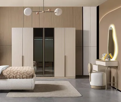 Image de Armoire, commode, chambre à coucher, style moderne, couleur blanche, pratique, neuf