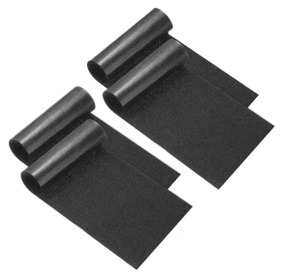 4 aufbügelbare Keperstoff-Flicken, 51 x 8 cm, schwarz