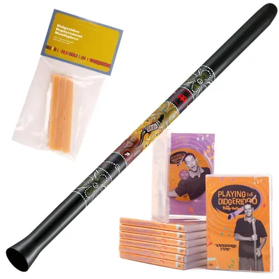 Immagine prodotto di Didgeridoo di plastica nero - Con materiale didattico e borsa di trasporto