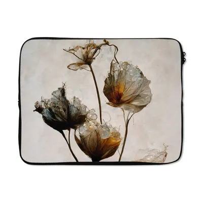 Produktbild von MuchoWow® Laptop Hülle 15 Zoll Vintage - Blumen - Pflanzen - Abstrakt Laptoptasche - Laptoptasche - Sleeve - Rundum-Schutz