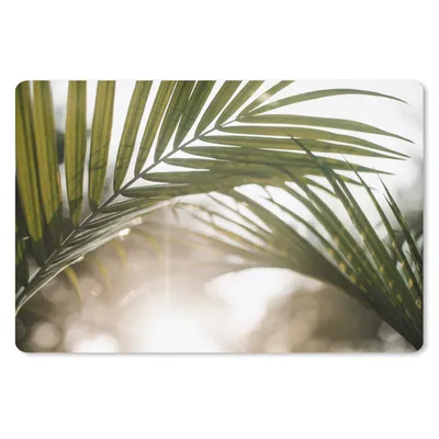 Produktbild von MuchoWow® Schreibtischunterlage Palme - Palmenblatt - Sonne - Sommer 60x40 cm - XXL Mauspad - Großes Mauspad