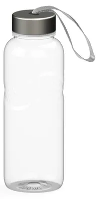 Produktbild von Trinkflasche Carve 'Pure' 700 ml - auslaufsichere Tritan Wasserflasche mit Edelstahldeckel und Schlaufe - Transparent