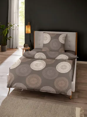 Produktbild von Dormisette Edelbiber Bettwäsche-Garnitur Dessin 09400 Farbe 070 - 155x220 + 80x80 cm